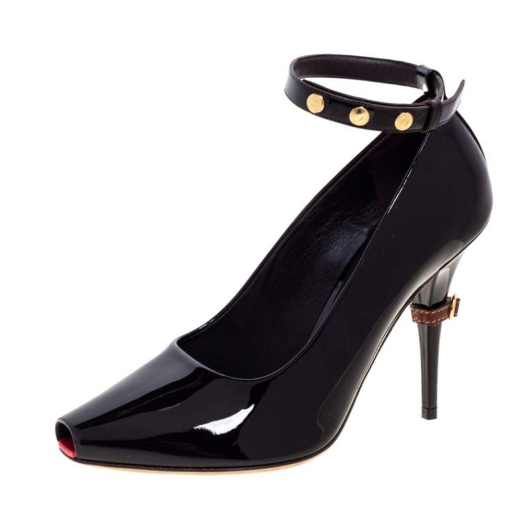 Burberry | Patent Leather Jermyn Peep Toe Pumps Size 40